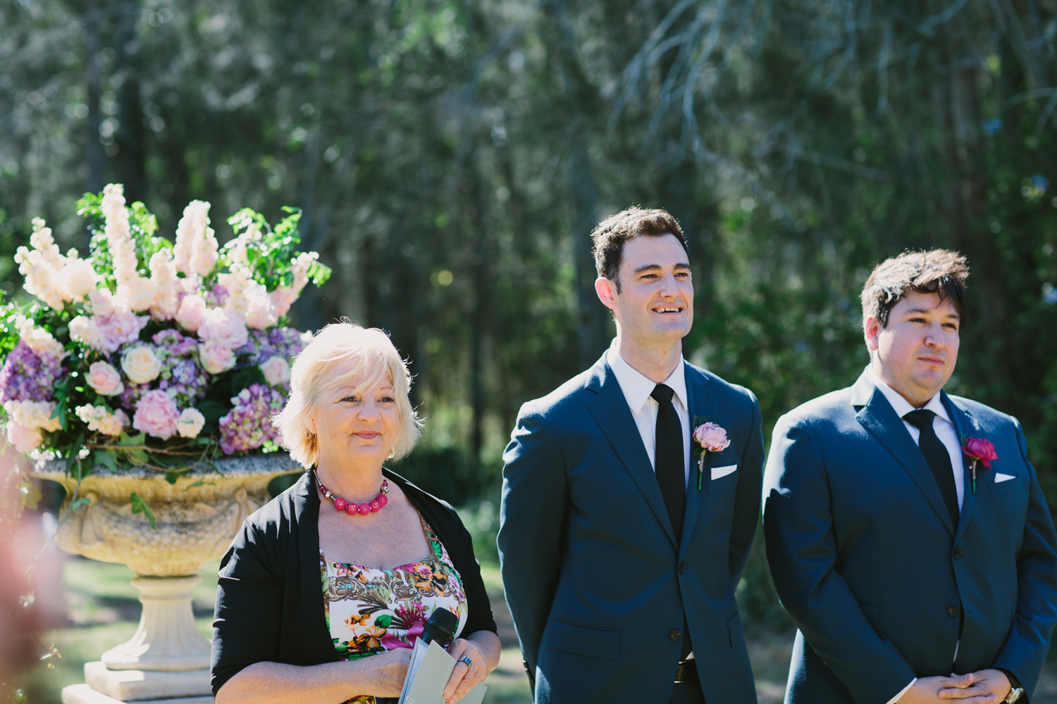 Groom sees his bride for the first time at Hunter Valley