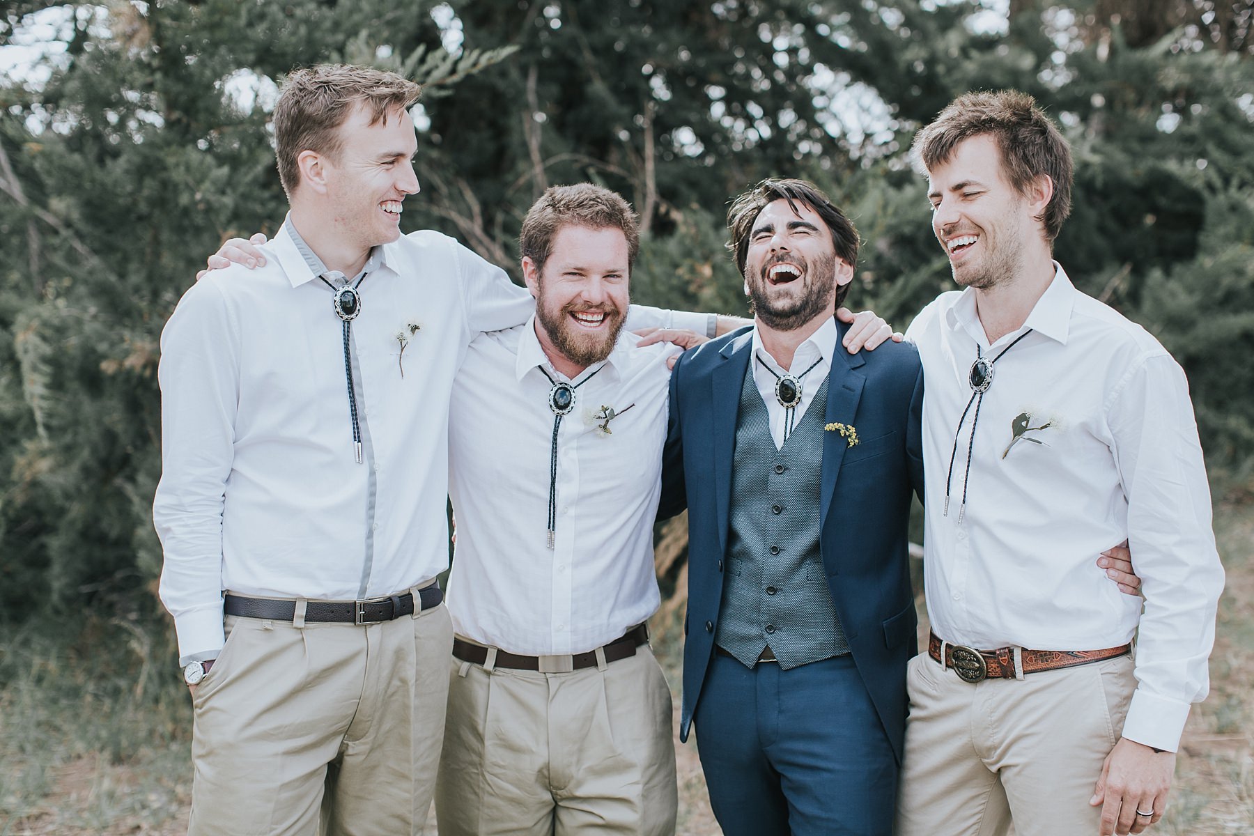 lots of laughter with groomsmen
