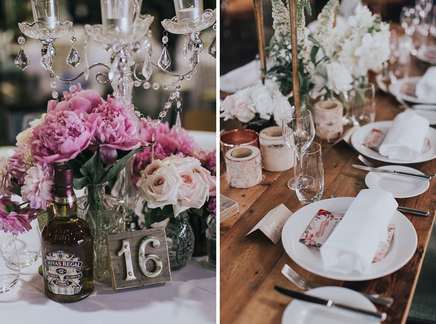 wedding reception details styled by she designs events