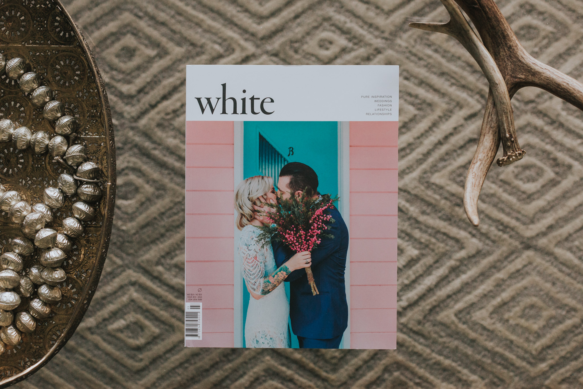 white magazine real wedding feature