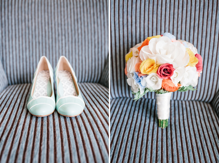 brides-shoes-and-floral-arrangements