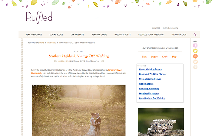Ruffled Wedding | Southern Highlands Wedding