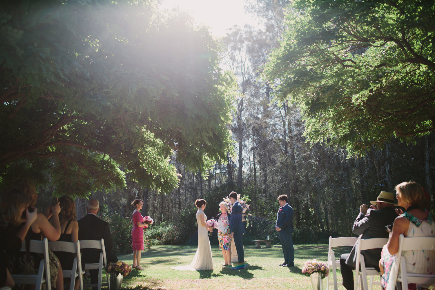 Exchanging wedding vows in the Hunter Valley