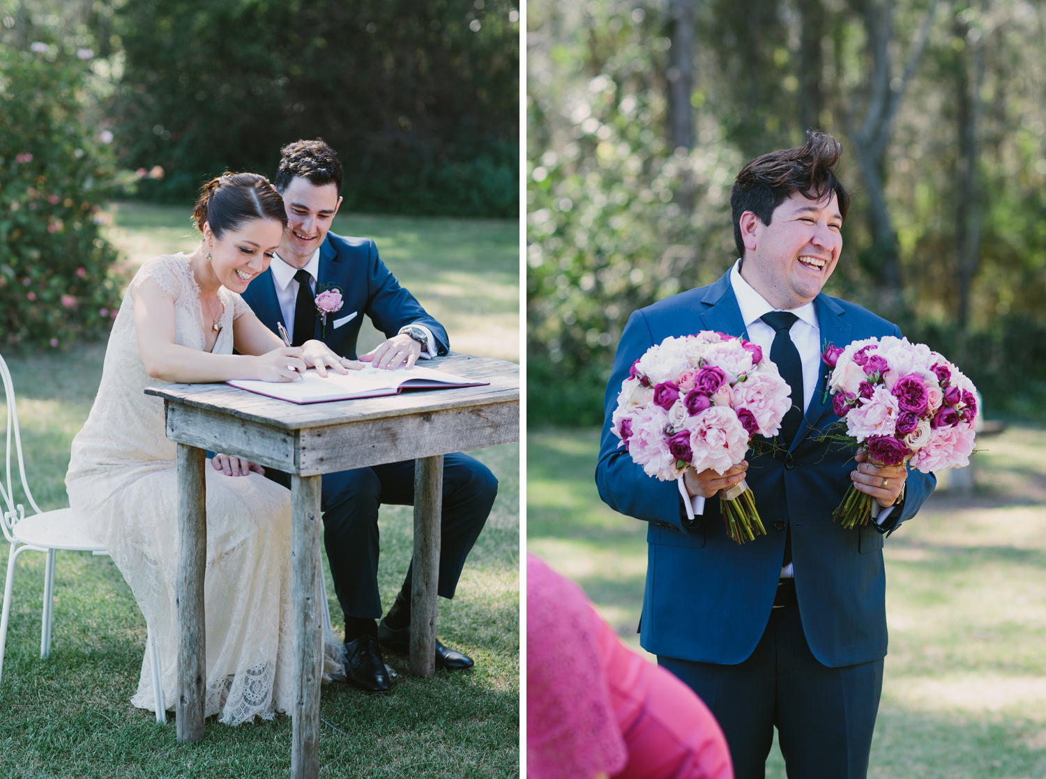 Signing the marriage register at Hunter Valley Wedding