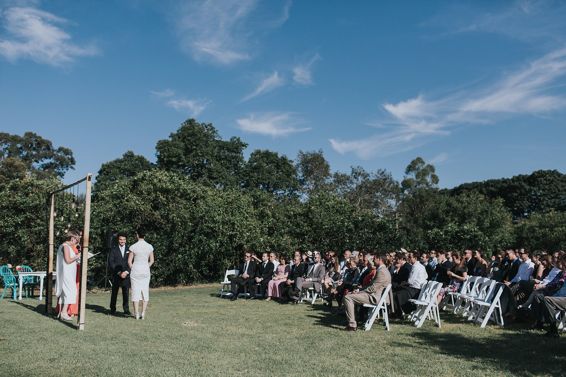 wedding ceremony with guests at cornwallis