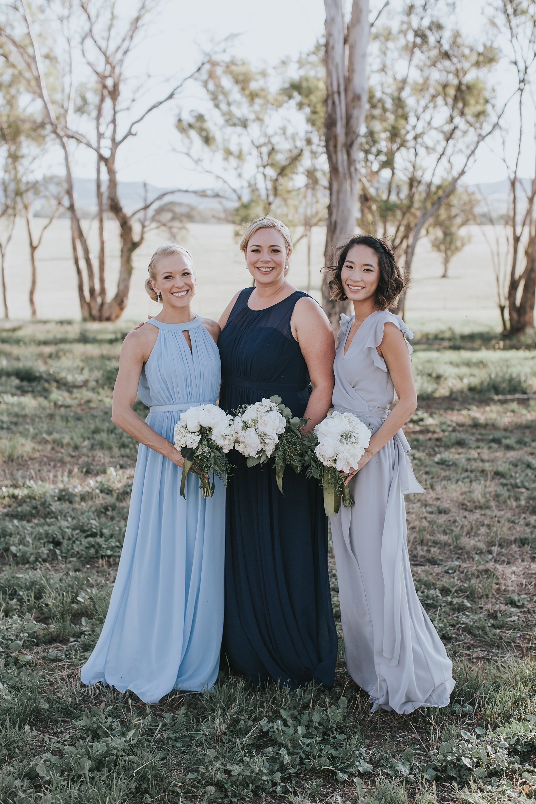 beautiful bridesmaids in country nsw wedding