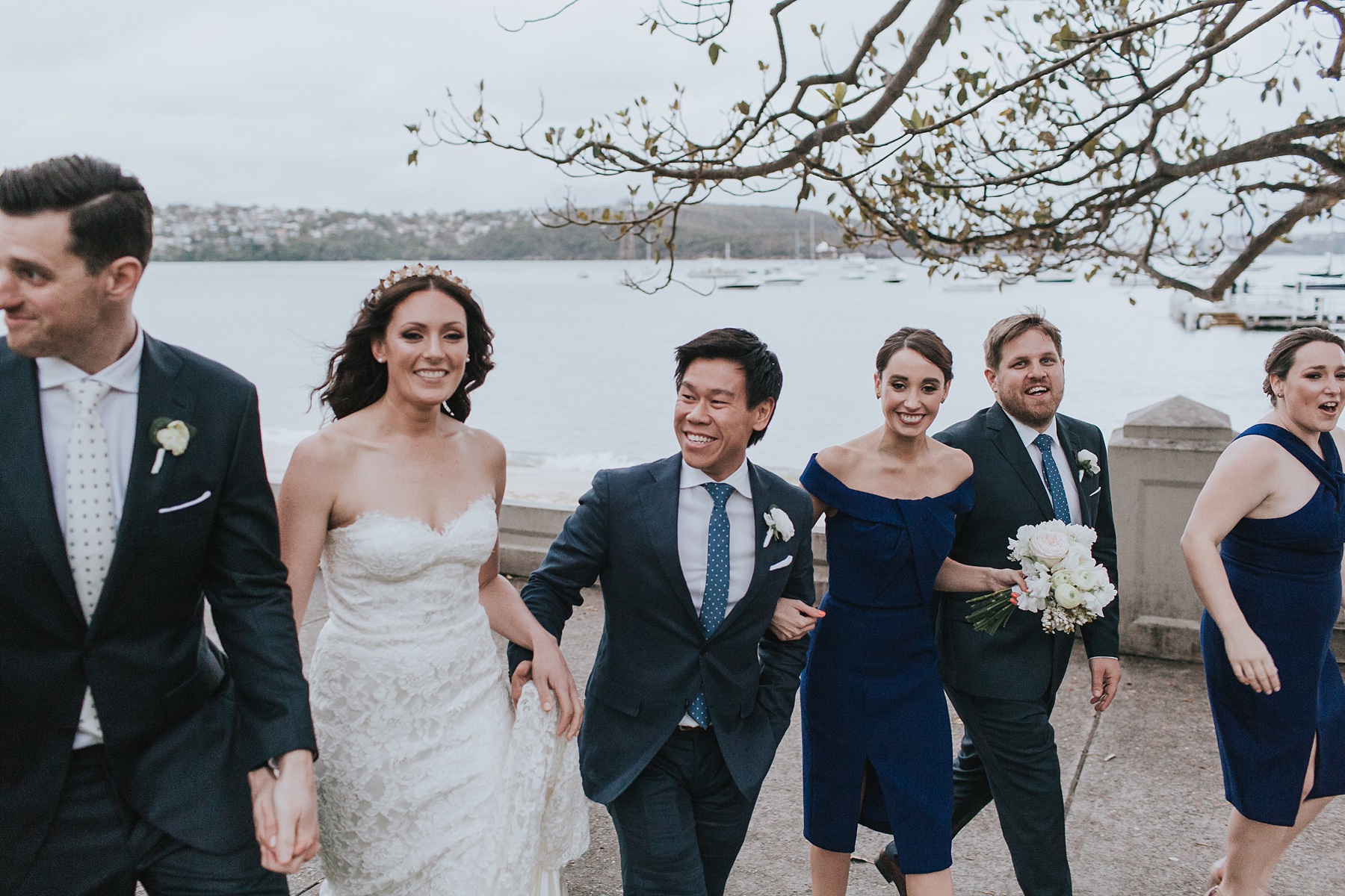 raw photos with bridal party