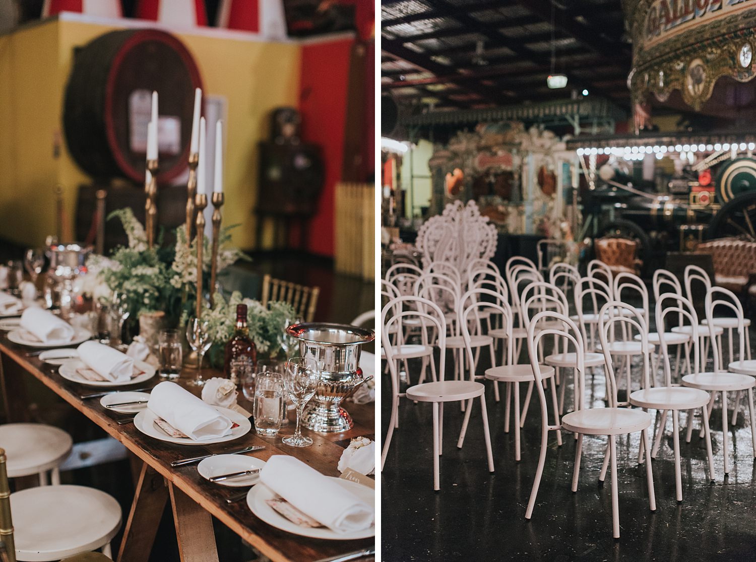 cool and quirky wedding reception ideas at fairground follies