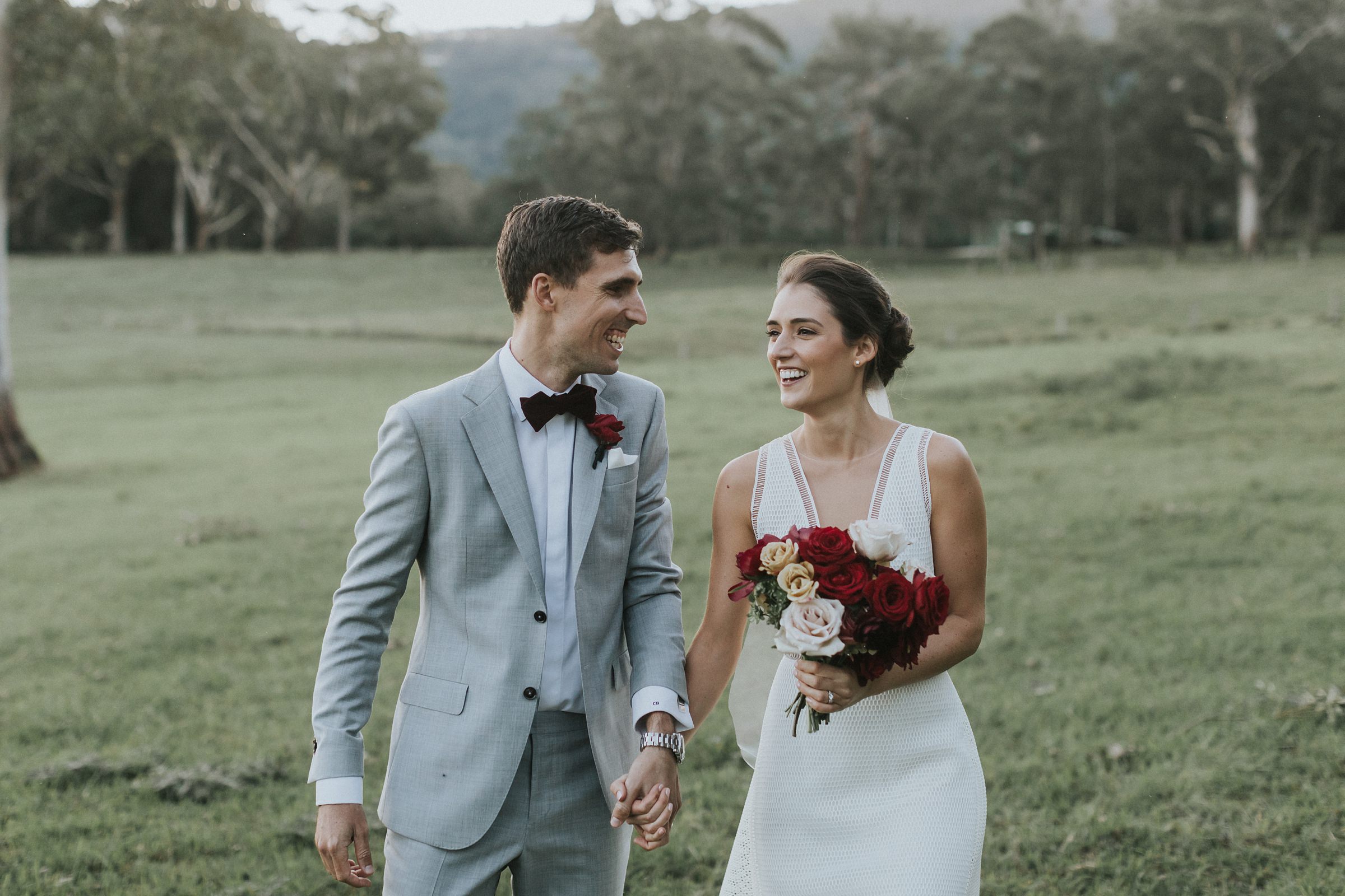 natural wedding portraits in berry