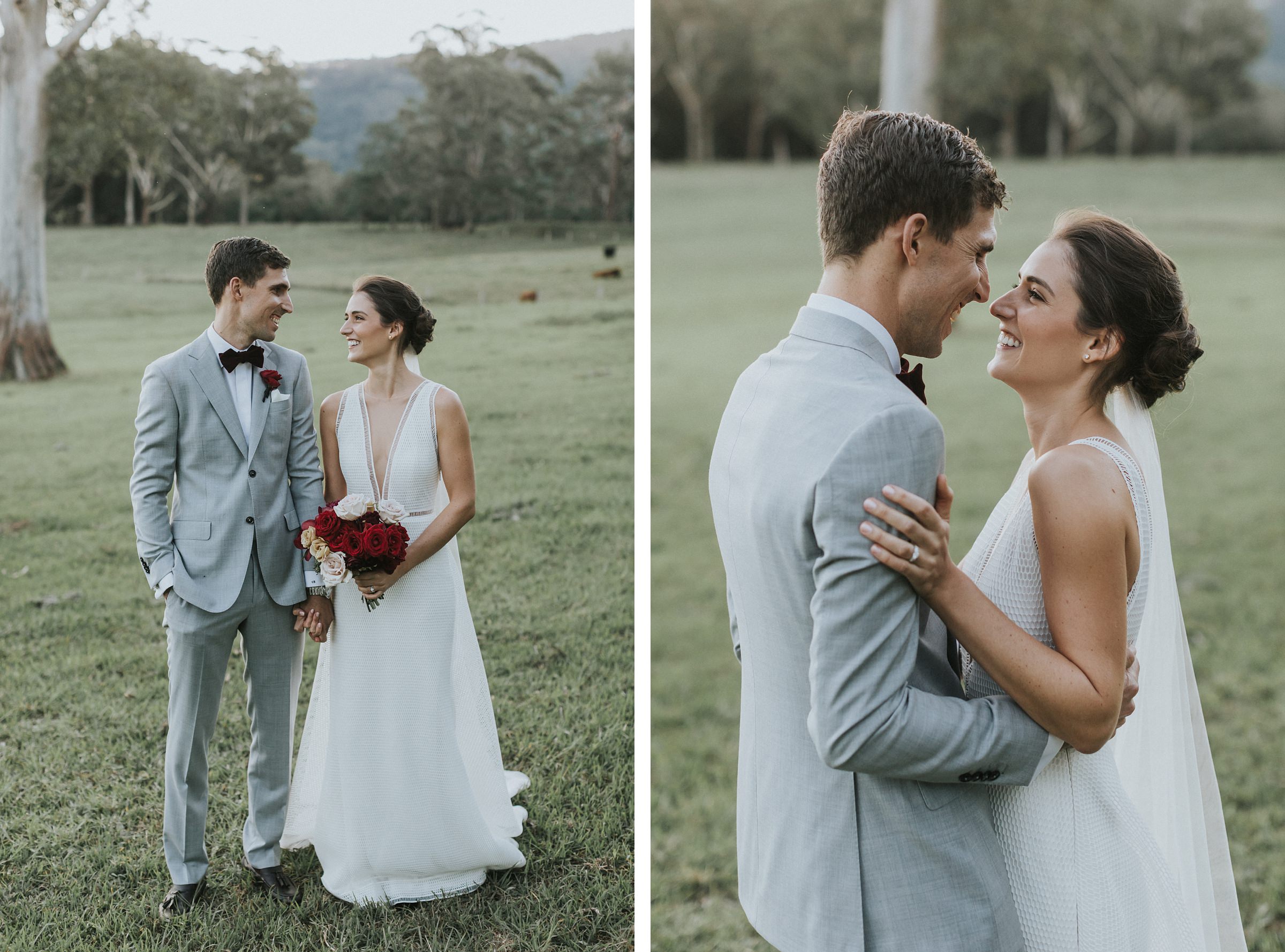 intimate wedding portraits in berry