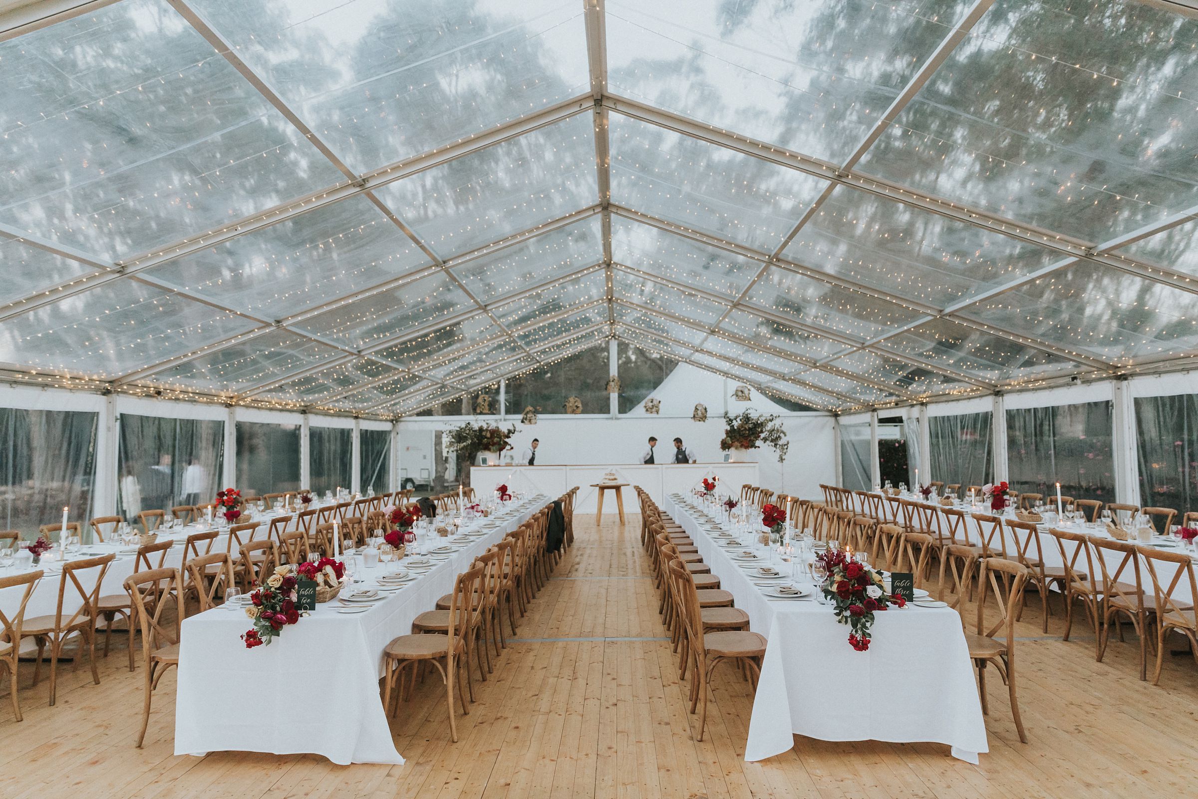 beautiful marquee styling at berry wedding