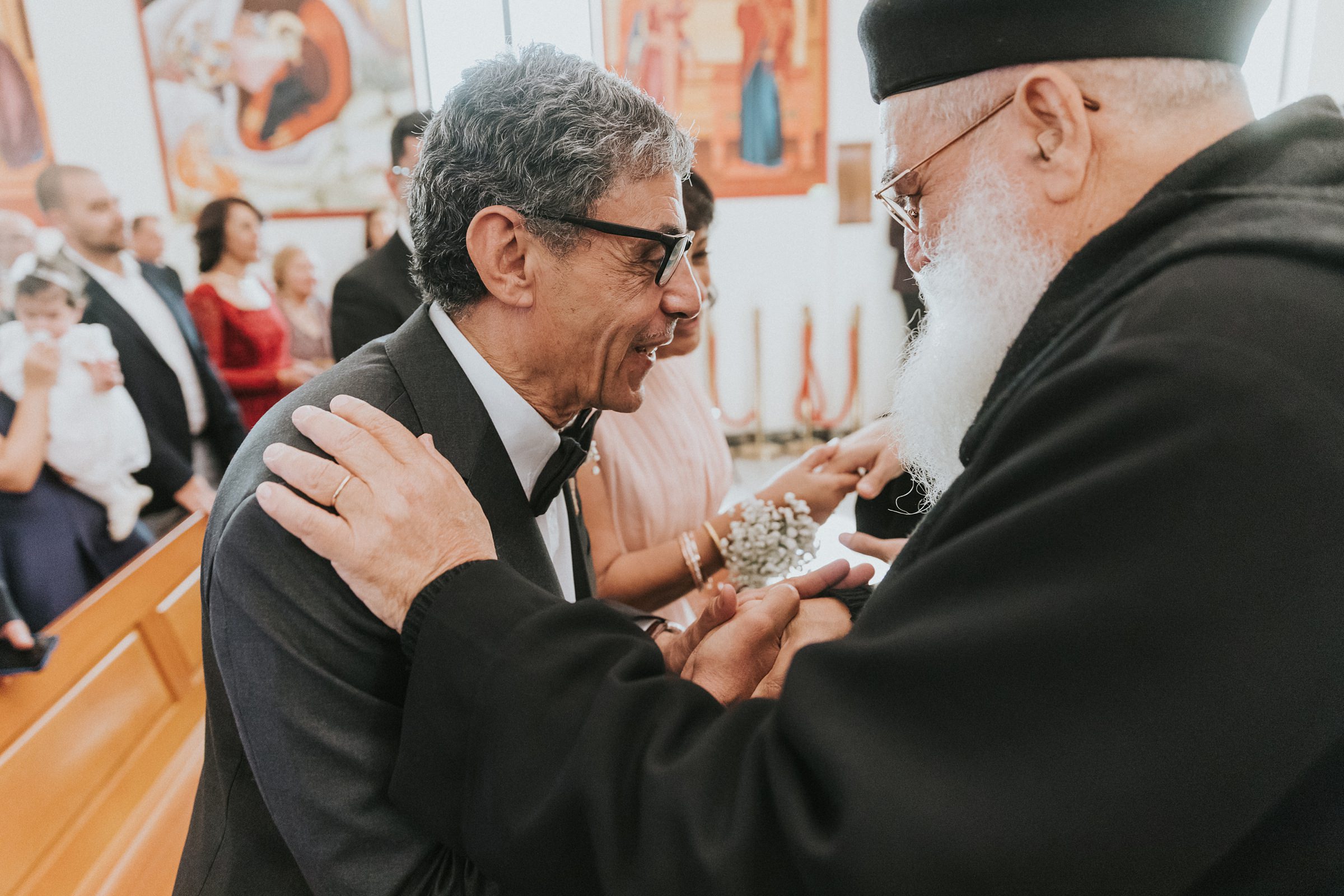 orthodox priests at wedding ceremony