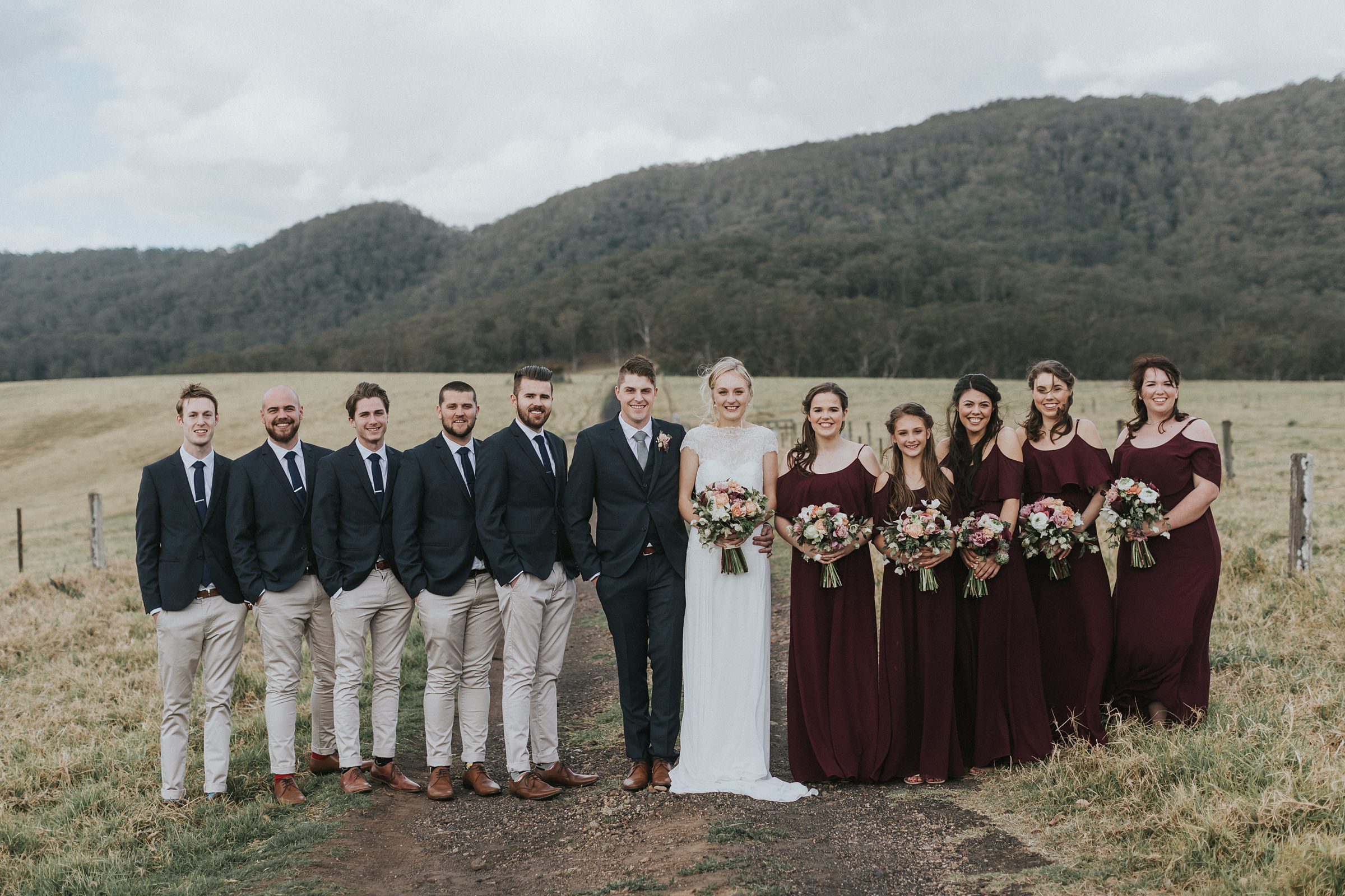 melross farm kangaroo valley bridal party photos