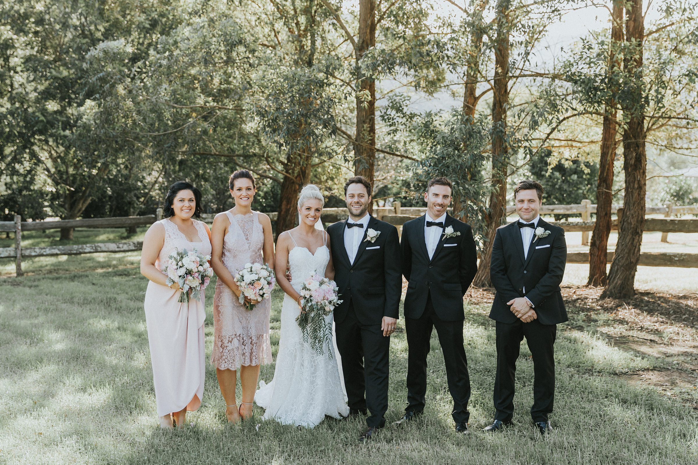 bridal party portraits in the kangaroo valley